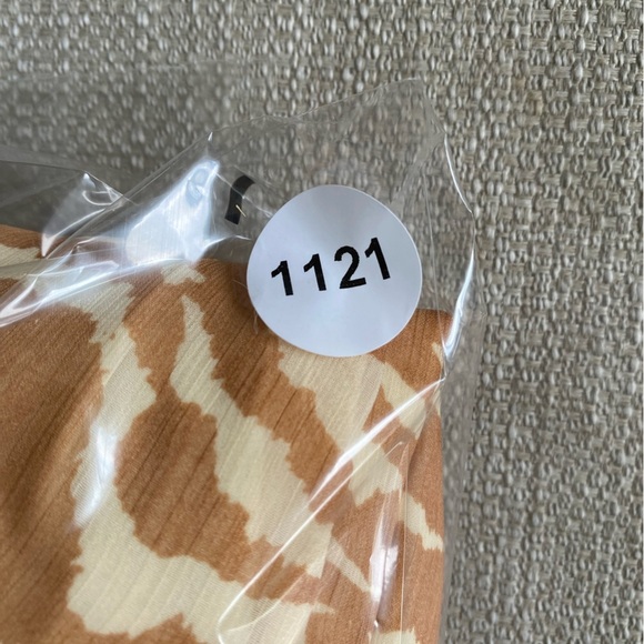 Camila Coelho Dress Women’s Medium Bailee Midi Brown Zebra Revolve - Picture 16 of 16